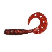 Твистер Dragon Diver 2"/5cm 20 шт. RED silver glitter