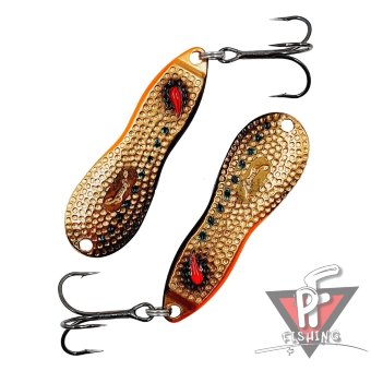 Колеблющаяся блесна Nories Metal Wasaby Hammered, 18 гр, BR-2