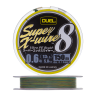 Шнур плетеный Duel PE Super X-Wire 8 #0,6 0,13мм 150м (5color-yellow marking)