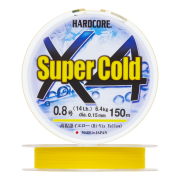 Шнур плетеный Duel Hardcore Super Cold X4 #0,8 0,15мм 150м (hi-vis yellow)