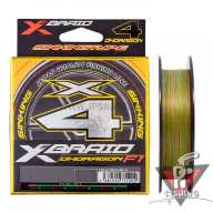 Плетеный шнур YGK X-Braid Ohdragon F1 х4, #0.8, 150 м, тонущий, многоцветный
