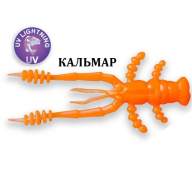 Силиконовая приманка Crazy Fish Crayfish 3" 34-75-64-6 кальмар цв. fluo orange (флуоресцентно-оранжевый)